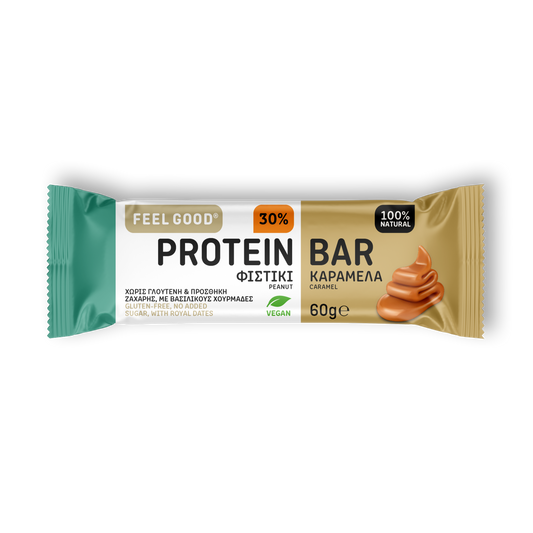 Feel Good Peanut Caramel Protein Bar (60g each - box of 12)